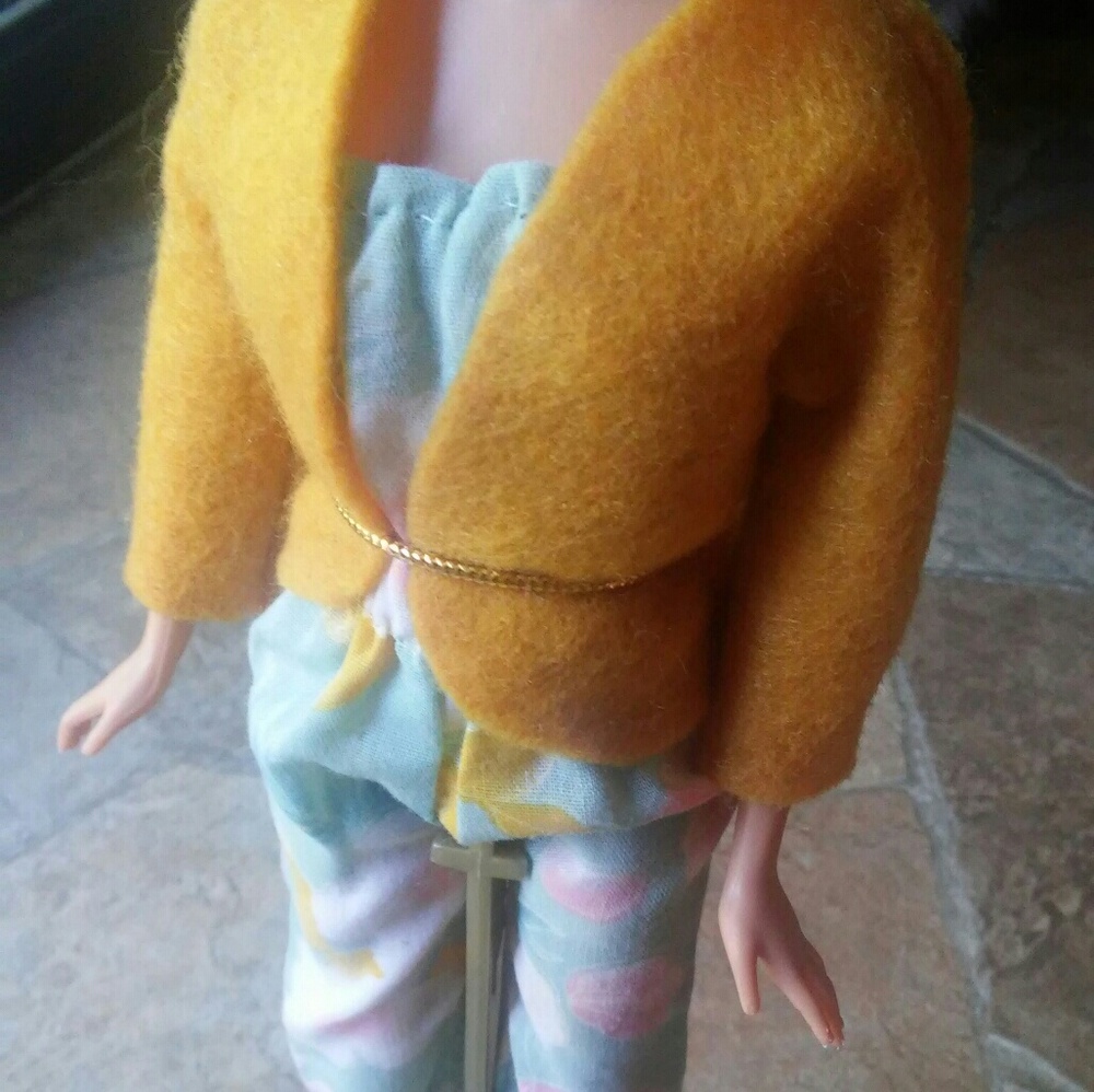 Barbie Doll Vintage Floral Pastels Jumpsuit